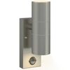 vidaXL Outdoor Wall Light Silver 7 x 10 x 22 cm