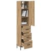 vidaXL Highboard Artisan Oak 34.5 x 34 x 180 cm Engineered Wood