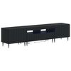 vidaXL 5 Piece LED TV Cabinet Black Engineered Wood