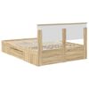 vidaXL Bed Frame Sonoma Oak 140 x 200 cm Engineered Wood