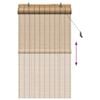 vidaXL Roller Blind with Curtains Manual Nature 80 x 160 cm Bamboo