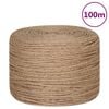 vidaXL Jute Rope 100 m Long 4 mm Thick