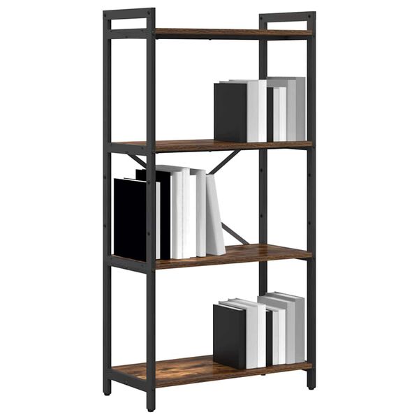 vidaXL Bookshelf Smoked Oak 60 x 30 x 120 cm Engineered Wood