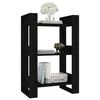 vidaXL Book Cabinet/Room Divider Black 60x35x91 cm Solid Wood Pine