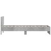 vidaXL Bed Frame without Mattress with LED Lights Concrete Grey 90x190 cm Single
