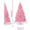 vidaXL Artificial Pre-lit Christmas Tree with 300 LEDs Pink 240 cm PVC