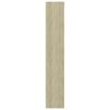 vidaXL 4-Tier Book Cabinet White and Sonoma Oak 40x24x142 cm Engineered Wood