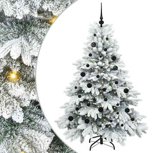 vidaXL Artificial Christmas Tree with 150 LEDs White 150 cm PE and PVC