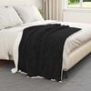 vidaXL Throw Blanket Black 130 x 150 cm Fleece