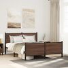 vidaXL Metal Bed Frame without Mattress Brown Oak 160x200 cm