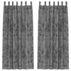vidaXL Velvet Curtains 2 pcs Grey 245 x 140 cm Velvet