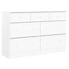 vidaXL Chest of Drawers "ALTA" White 112x35x73 cm Solid Wood Pine