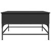 vidaXL Coffee Table Black 80x80x45 cm Engineered Wood and Metal
