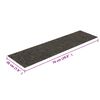 vidaXL Stair Mats Self-adhesive 15 pcs 76x20 cm Anthracite Rectangular