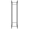 vidaXL Firewood Rack Matt Black 110x28x116 cm Steel