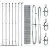 vidaXL Fence with Post Silver 1.5 x 10 m Steel