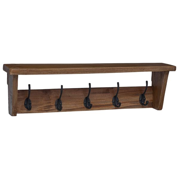 vidaXL Hanger Brown 50 x 10 x 14 cm Solid Mahogany Wood