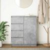 vidaXL Sideboard with Drawers Concrete Grey 71x35x84 cm Engineered Wood