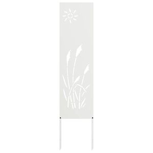 vidaXL Garden Privacy Screen White 32 x 140 cm Cold-rolled steel