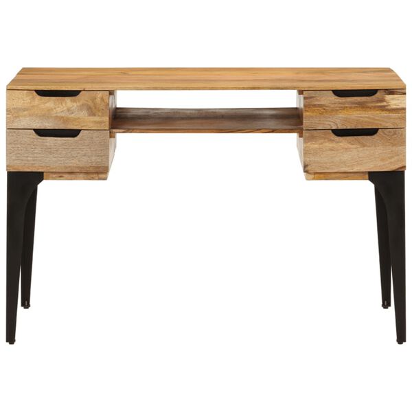 vidaXL Desk 110x50x76 cm Solid Mango Wood