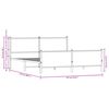 vidaXL Metal Bed Frame without Mattress Smoked Oak 183x213 cm