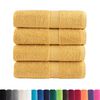 vidaXL Premium Wash Towels "SOLUND" 4 pcs Gold 30x30 cm 600 gsm