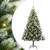 vidaXL Artificial Hinged Christmas Tree with Flocked Snow 150 cm