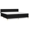 vidaXL Box Spring Bed with Mattress Black 200x200 cm Fabric
