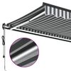 vidaXL Automatic Retractable Awning with LEDs Anthracite&White 350x250 cm