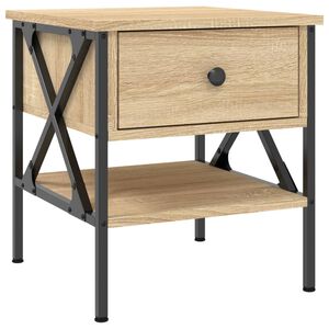 vidaXL Bedside Table Sonoma Oak 40x42x45 cm Engineered Wood