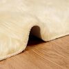 vidaXL Faux Sheepskin Rug Tafalla Cream 60 x 110 cm Polyester