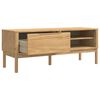 vidaXL Hallway Bench Wax Brown 115 x 40 x 45 cm Solid Pine Wood