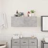 vidaXL Bathroom Wall Cabinet Concrete Grey 100x25x40 cm Engineered Wood
