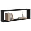 vidaXL Wall Cube Shelf 4 pcs Black 80x15x26.5 cm Engineered Wood
