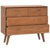 vidaXL Chest of Drawers 90x35x75 cm Solid Teak Wood