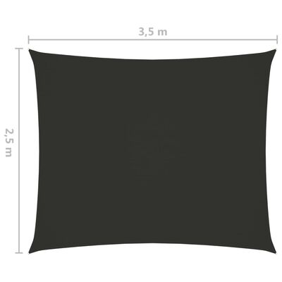 vidaXL Sunshade Sail Oxford Fabric Rectangular 2.5x3.5 m Anthracite
