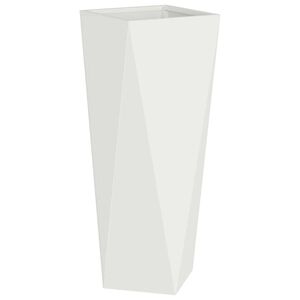 vidaXL Planter White 30 x 30 x 75 cm Steel