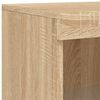 vidaXL Sideboard with LED Lights Sonoma Oak 162x37x100 cm