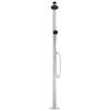 vidaXL Garden Shower with Brown Base 220 cm Aluminium