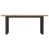 vidaXL Coffee Table O-Frame 110x40x45.5 cm Solid Wood Pine and Steel