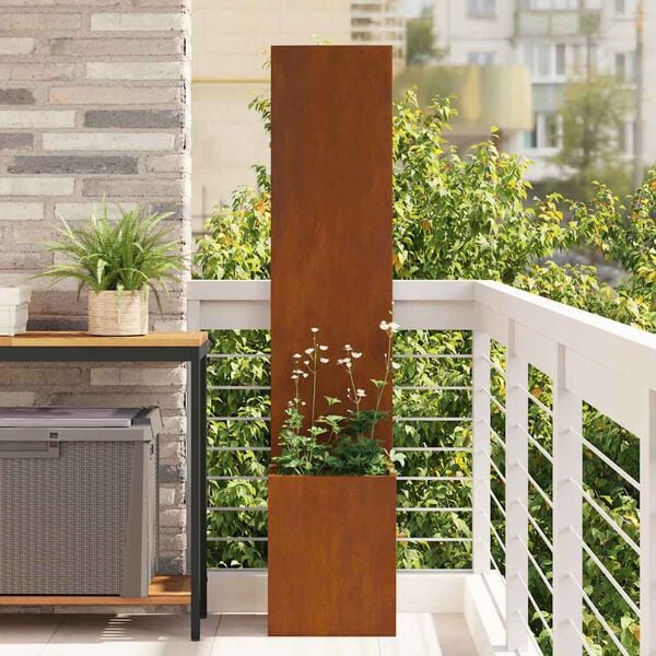 vidaXL Garden Privacy Screen Rusty 32 x 140 cm Weathering steel