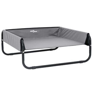 vidaXL Dog Bed Folding Manual Light Grey 75 x 75 x 30 cm Steel