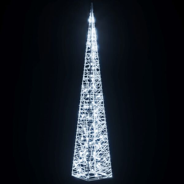 vidaXL Acrylic Decorative LED Light Cone Cold White 120 cm