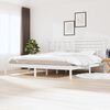 vidaXL Bed Frame without Mattress White 180x200 cm Super King Solid Wood Pine