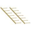 vidaXL Wall-mounted Wine Rack for 7 Bottles 2 pcs Gold Metal