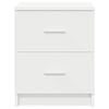 vidaXL Bedside Cabinet with 2 Drawers White 40x36x50 cm