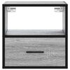 vidaXL Wall-mounted Bedside Cabinet Grey Sonoma 40x31x39.5 cm