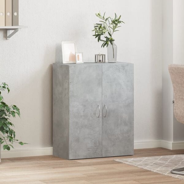 vidaXL File Cabinet Concrete Grey 60x32x77.5 cm Engineered Wood