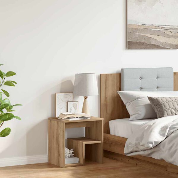 vidaXL Bedside Cabinet Artisan Oak 40x30x40 cm Engineered Wood