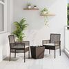 vidaXL Garden Bistro Set 3 pcs Brown Poly rattan